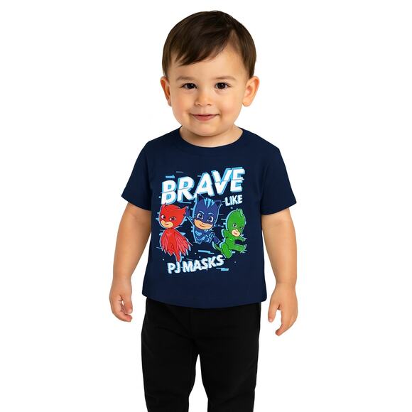 PJ Masks Toddler Boys' Short Sleeve Graphic Tee Shirt - Size 2T Navy Blue - Picture 1 of 5